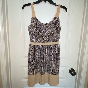 Ann Taylor Loft Tribal Chevron Print Dress Size 0